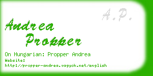 andrea propper business card